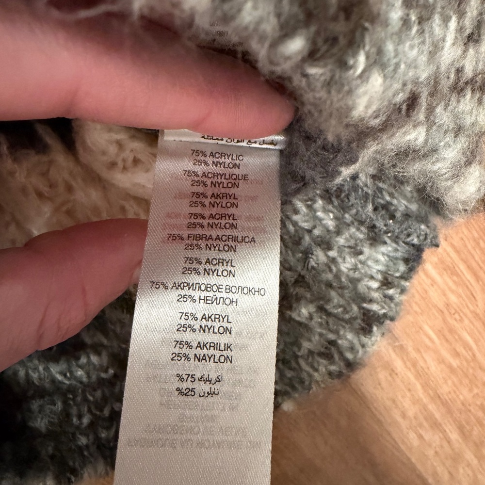 Apricot Striped Chunky Knit Sweater – Mustard/Gray/Cream – Women’s Medium - Picture 4 of 4